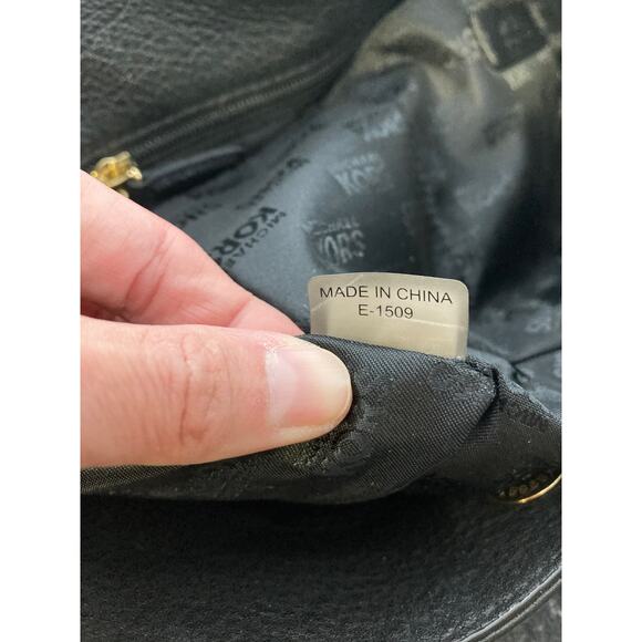 MICHAEL KORS, LARGE BLACK LEATHER ANIMAL PRINT SHOULDER BAG - Picture 10 of 12